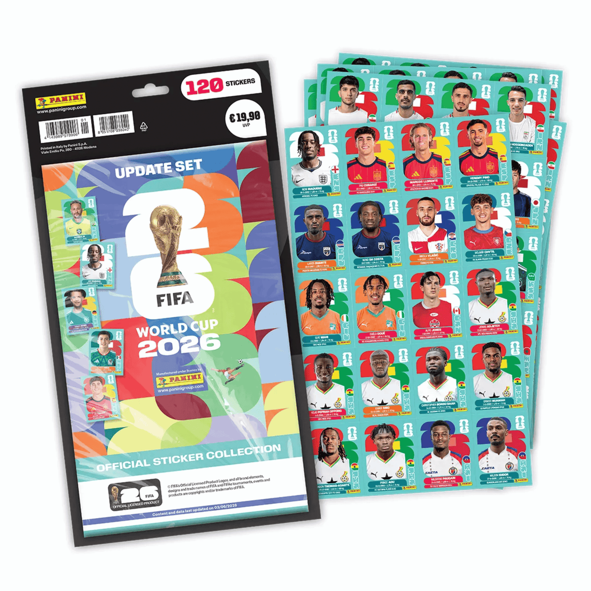 Offizielle FIFA World Cup 2026™ Stickerkollektion – Update Set mit 120 Stickern