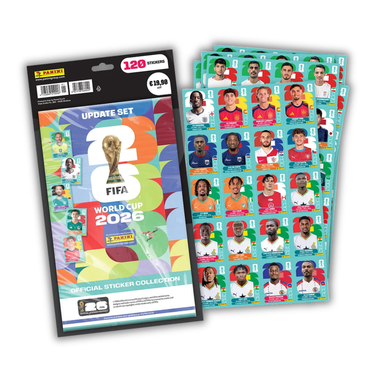 Bundle | FIFA World Cup 2026™ | Update Set mit 120 Stickern + Winner Poster Komplettes Set